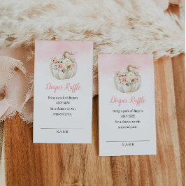 Tarjeta De Recepción Billete De Raffé De Calabaza Pequeña Rosa