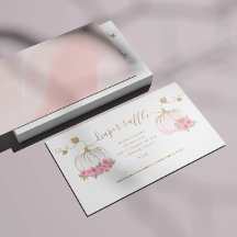 Billete De Raffé De Calabaza Rosada Y Oro