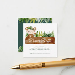 Tarjeta De Recepción billete de raffido salvaje de safari diaper