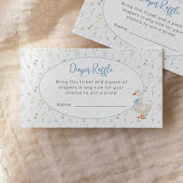 Tarjeta De Recepción Billete de Raffle azul de Flor Silvestre Goose