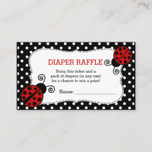 Tarjeta De Recepción Billete de Raffle de Baby Shower Diaper