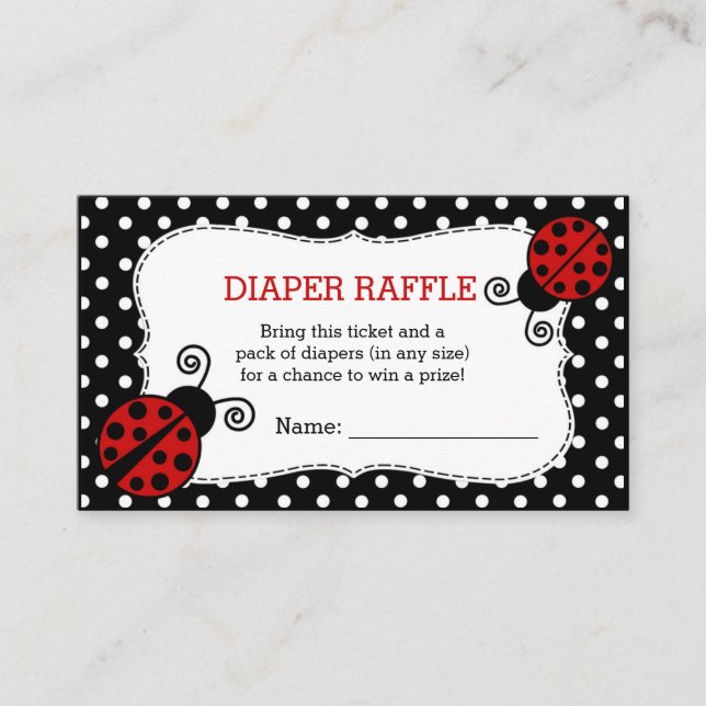 Tarjeta De Recepción Billete de Raffle de Baby Shower Diaper (Anverso)