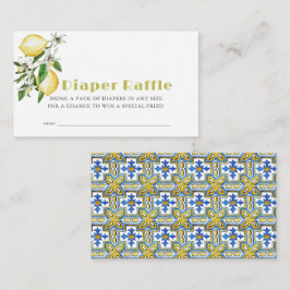 Tarjeta De Recepción Billete De Raffle De Citrus Lemon Baby Diaper