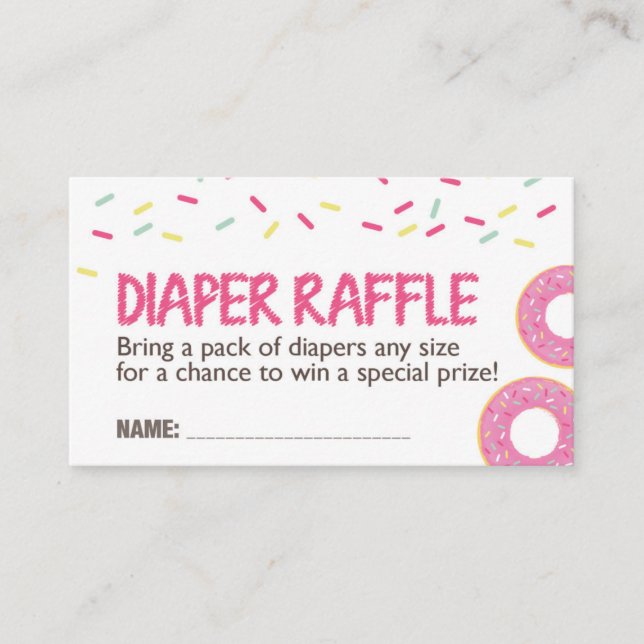 Tarjeta De Recepción Billete De Raffle De Donut Rosado (Anverso)