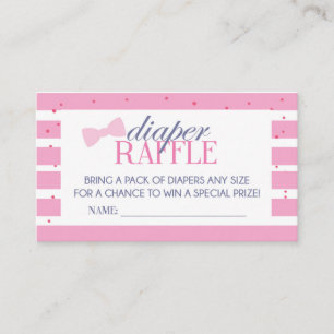 Tarjeta De Recepción Billete De Raffle De Tiras Rosadas