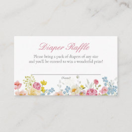 Tarjeta De Recepción Billete De Raffle Raffle Pink Wildflower