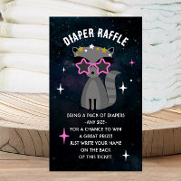 Billete de raqueta cósmica Baby Shower Diaper Raff