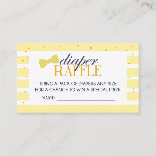 Tarjeta De Recepción Billete de raya de pañal amarillo (Anverso)