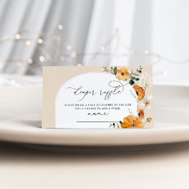 Tarjeta De Recepción Billete de rifa de arca de barro floral