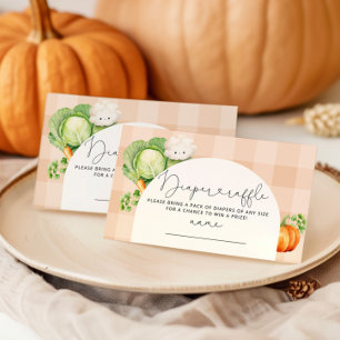 Tarjeta De Recepción Billete de rifa de calabaza de calabaza de otoño c