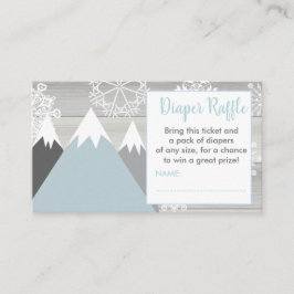 Tarjeta De Recepción Billete de rifa de nevado de montaña para pañales