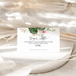 Tarjeta De Recepción Billete de rifa de nitrógeno de higos florales tro