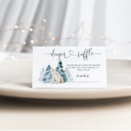 Tarjeta De Recepción Billete de rifa de oso polar