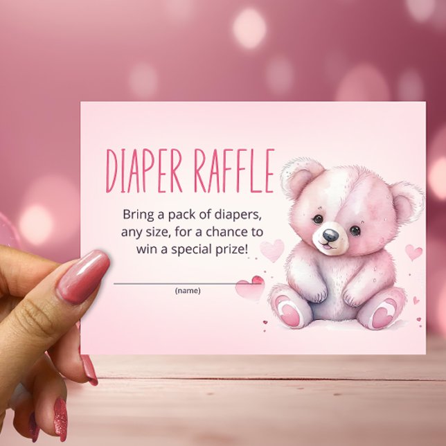 Tarjeta De Recepción Billete de rifa de pañal de oso pequeño (Subido por el creador)