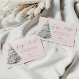 Tarjeta De Recepción Billete de rifa de pañales de árbol de Navidad ros
