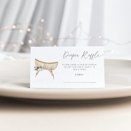 Tarjeta De Recepción Billete de rifa de pañales de invierno. Nursery di