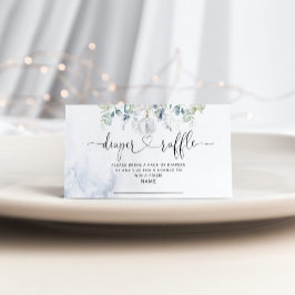 Tarjeta De Recepción Billete de rifa de pañales minimalistas de inviern