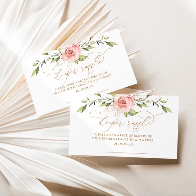 Tarjeta De Recepción Billete de rifa de pato de pañales florales de col (Subido por el creador)