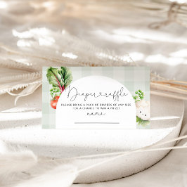 Tarjeta De Recepción Billete de rifa para pañales de verduras para bebé