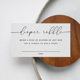 Tarjeta De Recepción Billete minimalista de Baby Shower Diaper Raffle