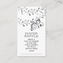 Tarjeta De Recepción Billete neutro Baby Shower Diaper Raffle