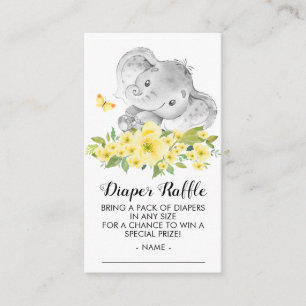 Tarjeta De Recepción Billete neutro para elefante Baby Shower Diaper Ra