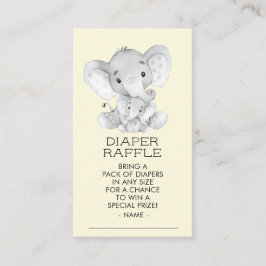 Tarjeta De Recepción Billete neutro para elefante Baby Shower Diaper Ra