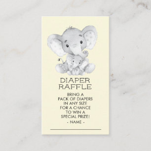 Tarjeta De Recepción Billete neutro para elefante Baby Shower Diaper Ra