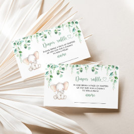 Tarjeta De Recepción Billete para rifa de pañales de eucalipto elefante