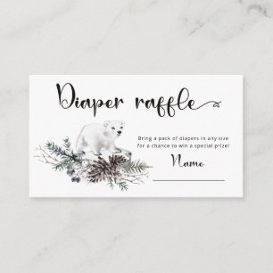 Tarjeta De Recepción Billete para rifa de pañales para la ducha de bebé