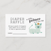Billete Raffle Raffle de Prince Cat Baby Shower