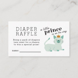 Tarjeta De Recepción Billete Raffle Raffle de Prince Cat Baby Shower