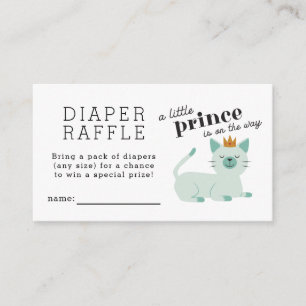 Tarjeta De Recepción Billete Raffle Raffle de Prince Cat Baby Shower