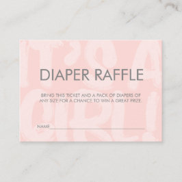 Tarjeta De Recepción Billete rosado Baby Shower Diaper Raffle