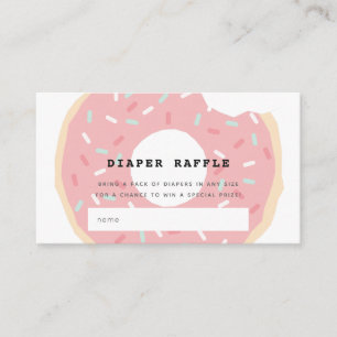 Tarjeta De Recepción Billete rosado de Baby Shower Diaper Raffle