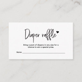 Tarjeta De Recepción Billete simple de Personalizado mínimo Diaper Raff