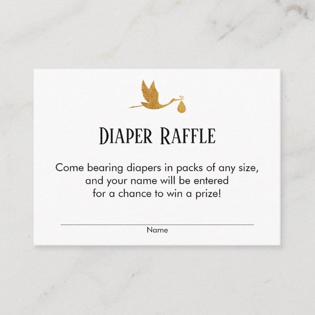 Tarjeta De Recepción Billetes de Baby Shower Diaper Raffle de la Tormen (Anverso)