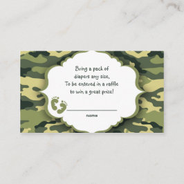 Tarjeta De Recepción Billetes para cancha verde de camo o insertar tarj