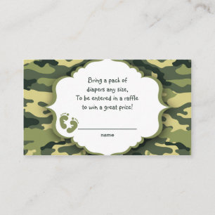 Tarjeta De Recepción Billetes para cancha verde de camo o insertar tarj