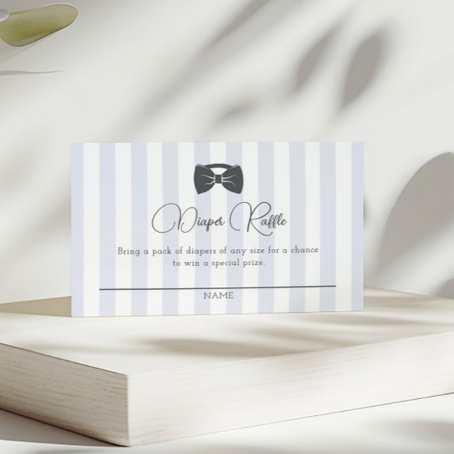 Tarjeta De Recepción Bitty Bow Oh Boy Baby Shower Diaper Raffle (Subido por el creador)