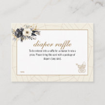 Black and Gold Halloween Baby Shower Diaper Raffle