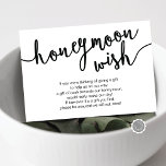 Tarjeta De Recepción Black Script, Boda Honeymoon Wish Fund<br><div class="desc">Este es el guión rústico,  tarjeta de Boda. Puede cambiar los colores del tipo de letra y agregar los detalles del boda en el tipo de letra / letra correspondiente. Teesha Derrick</div>