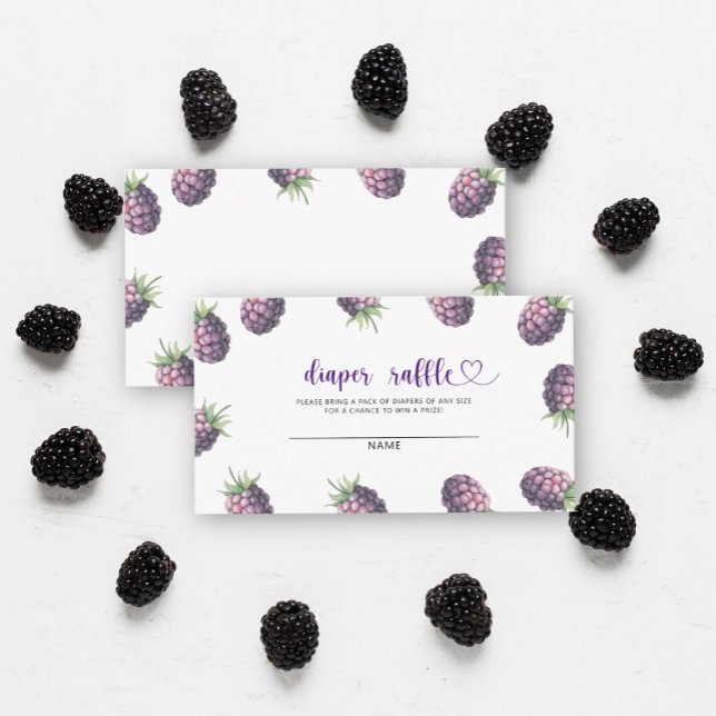 Tarjeta De Recepción Blackberries - ducha de bebé de rifa de pañales (Subido por el creador)