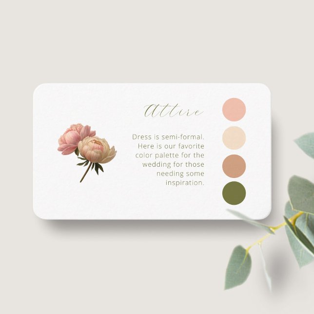 Tarjeta De Recepción Blanca | Código de vestimenta de Boda de Rosa Past (Subido por el creador)
