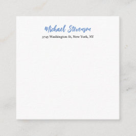 Tarjeta De Recepción Blanco Azul especial único