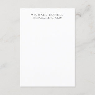 Tarjeta De Recepción Blanco Moderno sencillo y elegante Minimalista