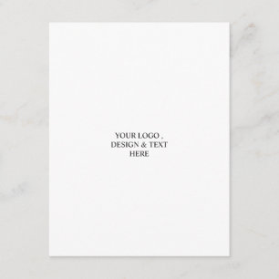 Tarjeta De Recepción Blanco Personalizado – Su logotipo y texto aquí