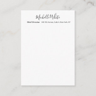 Tarjeta De Recepción Blanco profesional moderno elegante sencillo