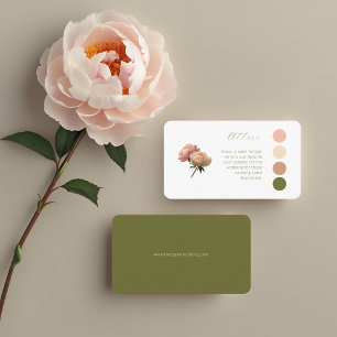 Tarjeta De Recepción Blanco y oliva   Código de vestir de Boda de Rosa 