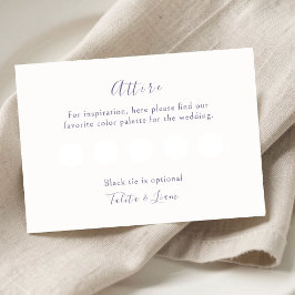 Tarjeta De Recepción Blank Attire Dress Code Pastels Wedding